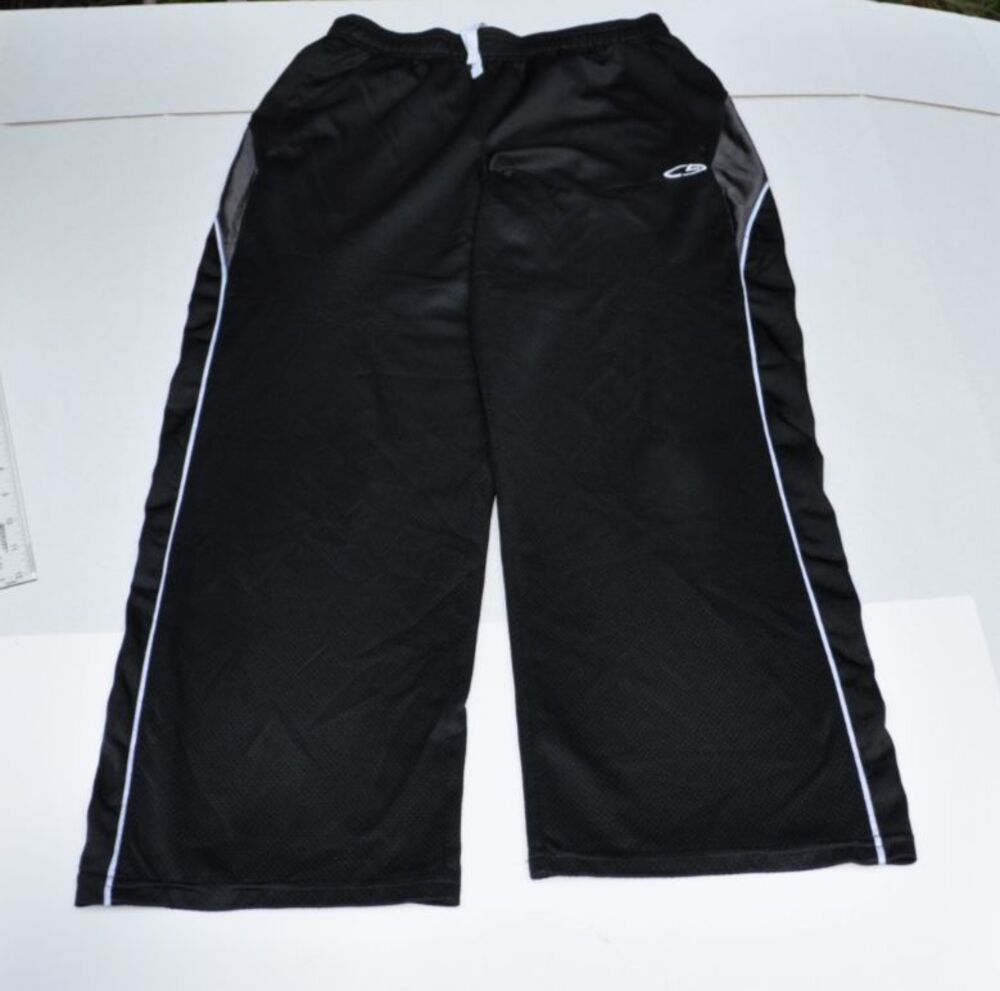 Champion Jogger Sweatpants Black Gray White Big Boy L(12-14) Pockets